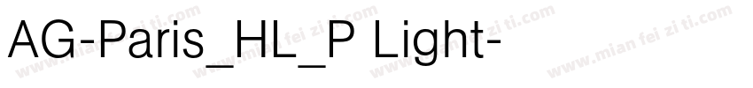 AG-Paris_HL_P Light字体转换